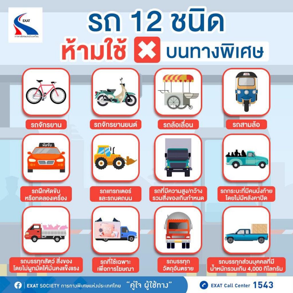 12TypeVehiclesProhibitOnEXP